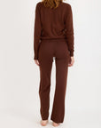 Organic Basics - Soft Knit Straight Leg Pants - Rich Brown -