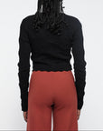 Organic Basics - Soft Knit Textured Cardigan - Black -
