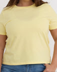 Organic Basics - True Regular Tee - Light Lemon -