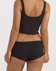 Organic Basics - Pointelle Shorty - Black -