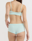Organic Basics - Pointelle Shorty - Soft Blue -