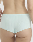 Organic Basics - Pointelle Shorty - Soft Blue -