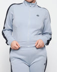 Organic Basics - Track Zip Up Jacket - Ocean Breeze -