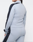 Organic Basics - Track Zip Up Jacket - Ocean Breeze -
