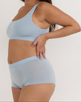 Organic Basics - Soft Touch Scoop Neck Bralette - Cloudy Blue -