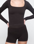 Organic Basics - Seamless Waffle Shorts - Black -