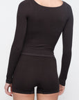 Organic Basics - Seamless Waffle Shorts - Black -