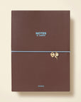 PU Lined Notebook - Chestnut & Ink