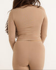 Organic Basics - Everyday Scoop Neck Long Sleeve Tee - Hazelnut -