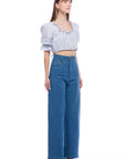 Toit Volant - Coco Cowboy Cut Pants - Light Indigo -