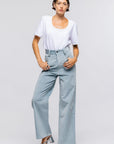Toit Volant - Coco Cowboy Cut Pants - Silver Blue -