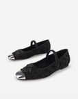 Intentionally Blank - Ribbons Satin Braided Mary Jane Flat -
