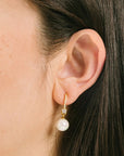 Aiori - Claire Pearl Clip On Earrings - Gold -