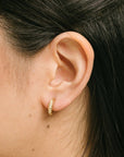 Aiori - Mini Pavé Huggie Clip On Earrings - Gold -