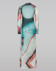 Saemdi - Lava Printed Mesh Dress -