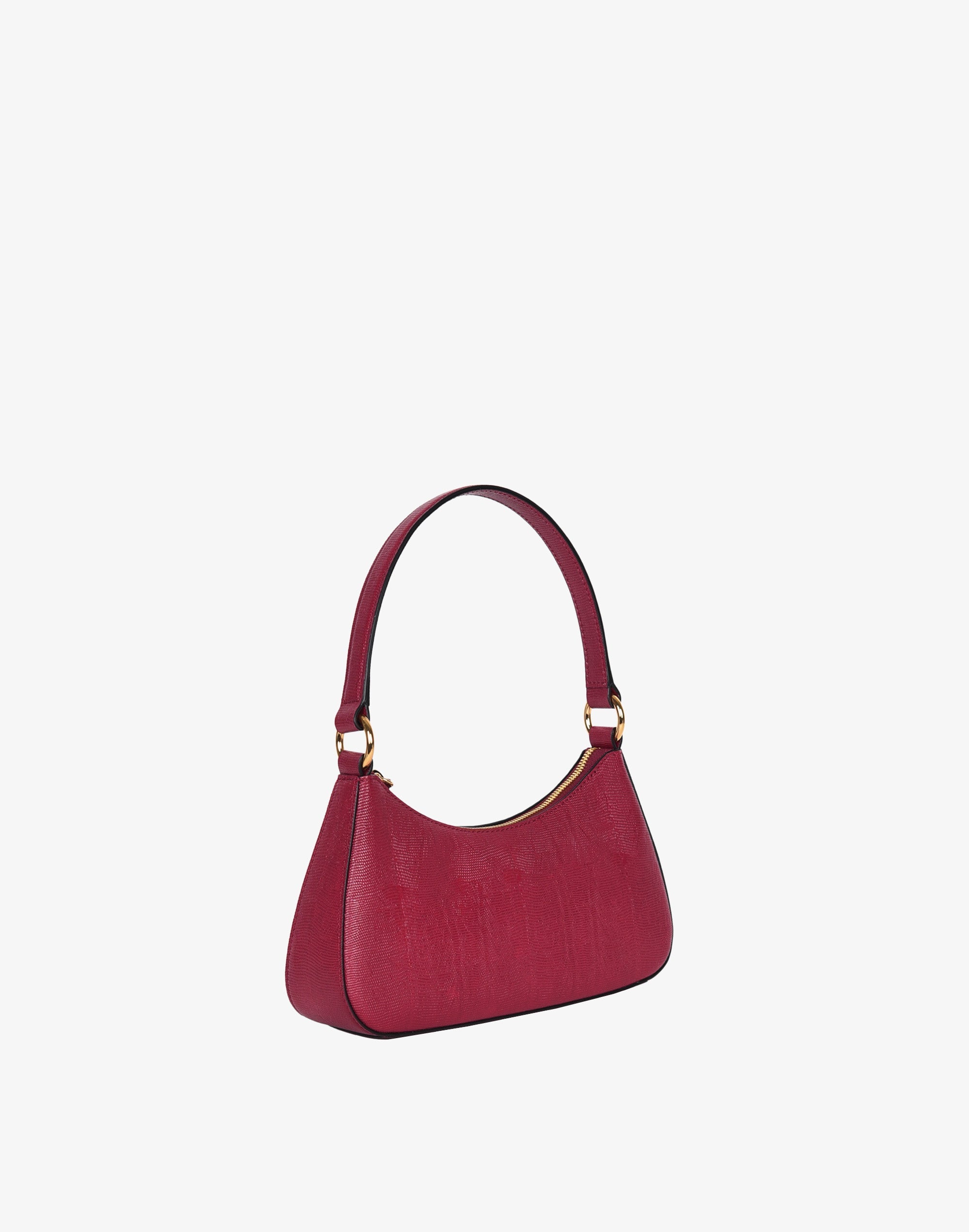 Hyer Goods - Luxe Mini Shoulder Bag - Cherry Red Lizard -