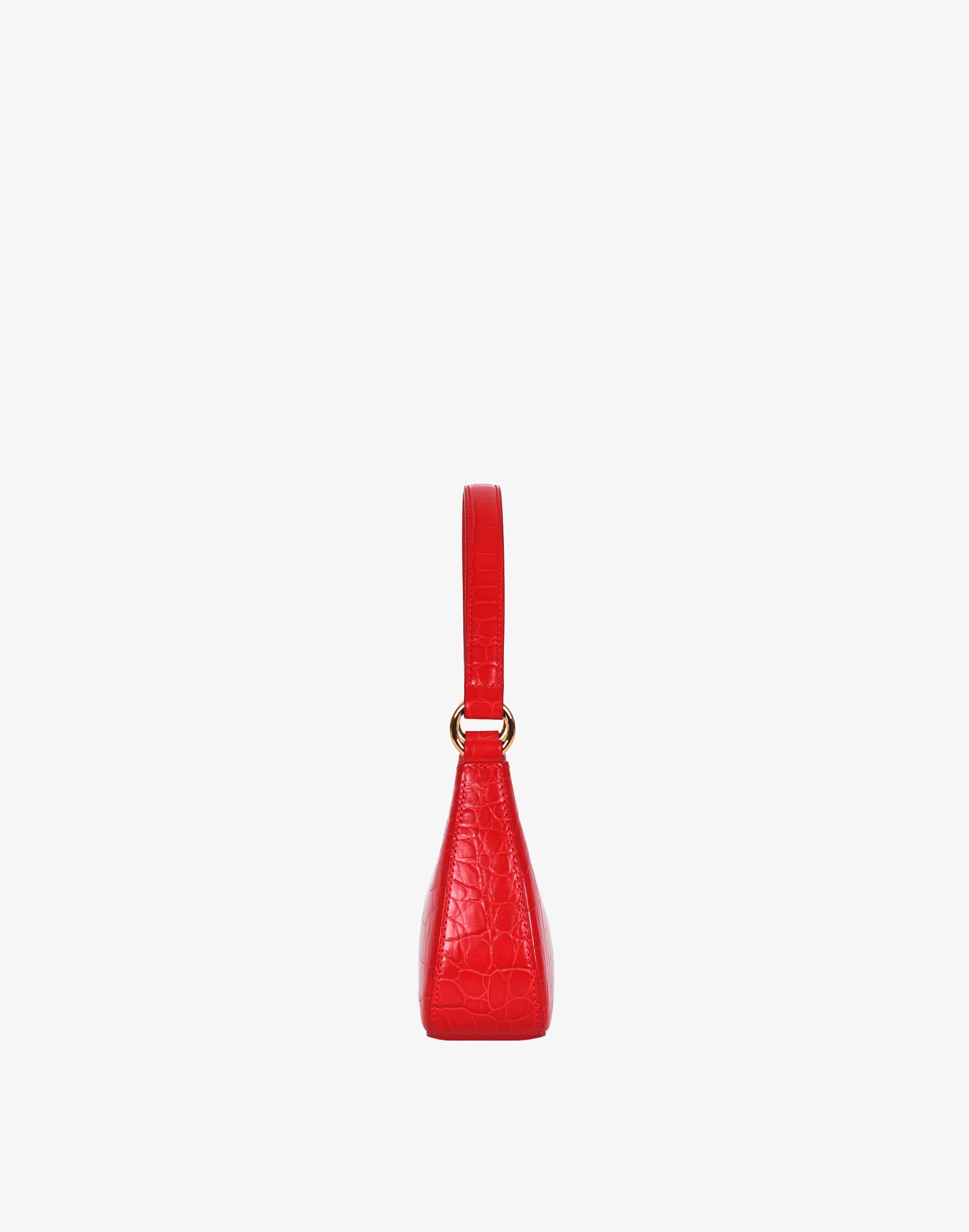 Hyer Goods - Luxe Mini Shoulder Bag - Bright Red Croco -