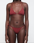 Organic Basics - Swim Tie Bikini Bottom - Hibiscus Kiss -