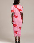 Saemdi - Poppy Floral Mesh Cape Dress -