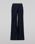 Saemdi - Navy Pinstripe Trousers -