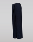 Saemdi - Navy Pinstripe Trousers -