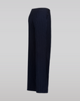 Saemdi - Navy Pinstripe Trousers -