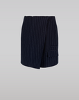 Saemdi - Navy Pinstripe Skirt -