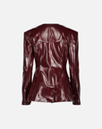 Saemdi - Jovi Patent Faux Leather Blazer -