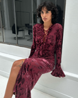 Saemdi - Marise Velvet Burnout Midi Dress -