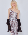 Zuri Zebra Mesh Dress