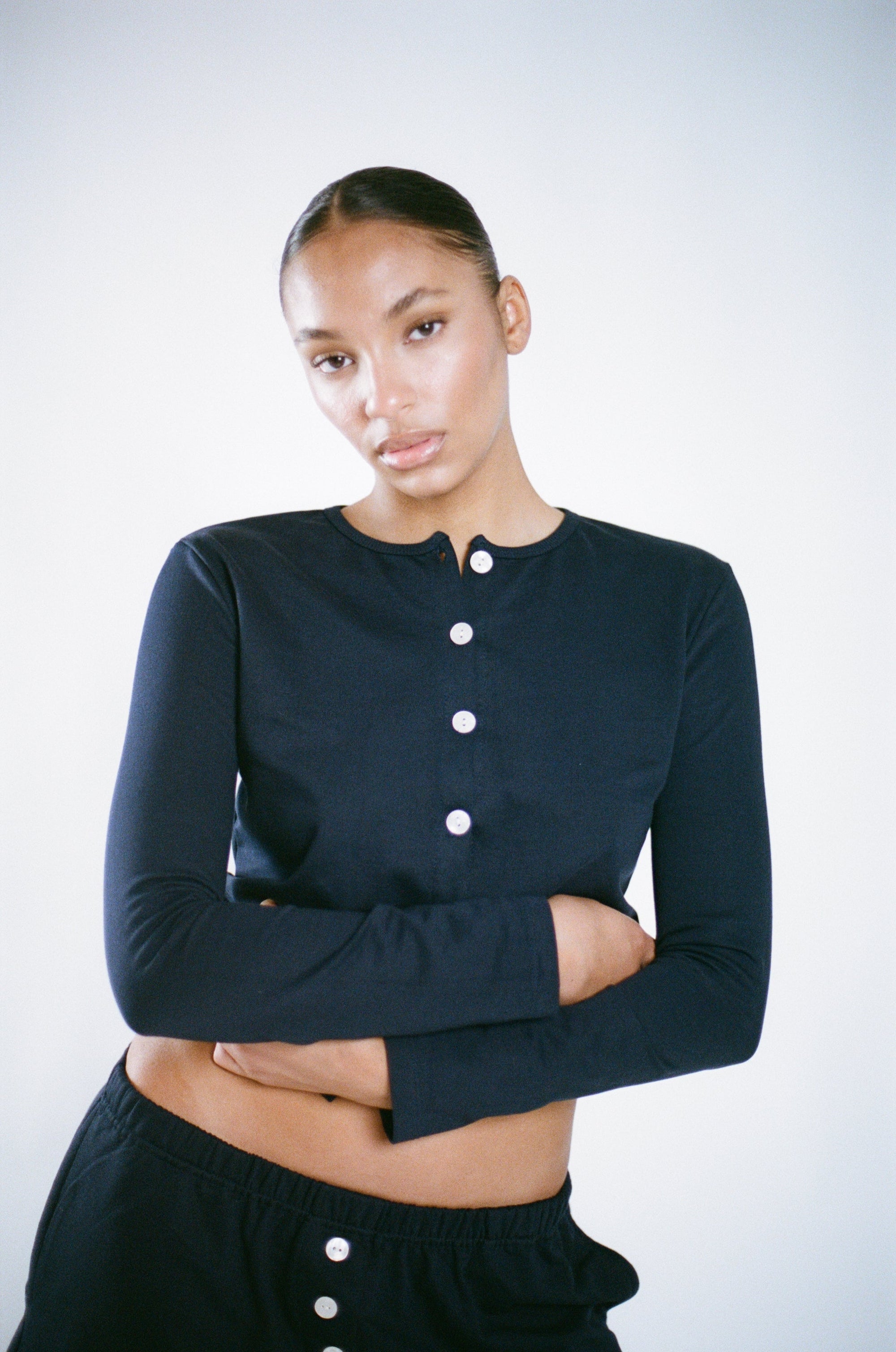 Wildflo Studio - Cotton Cardigan Navy -