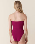 Andie Swim - The Kauai One Piece - Merlot Crochet, Long Torso -