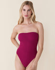 Andie Swim - The Kauai One Piece - Merlot Crochet, Classic -