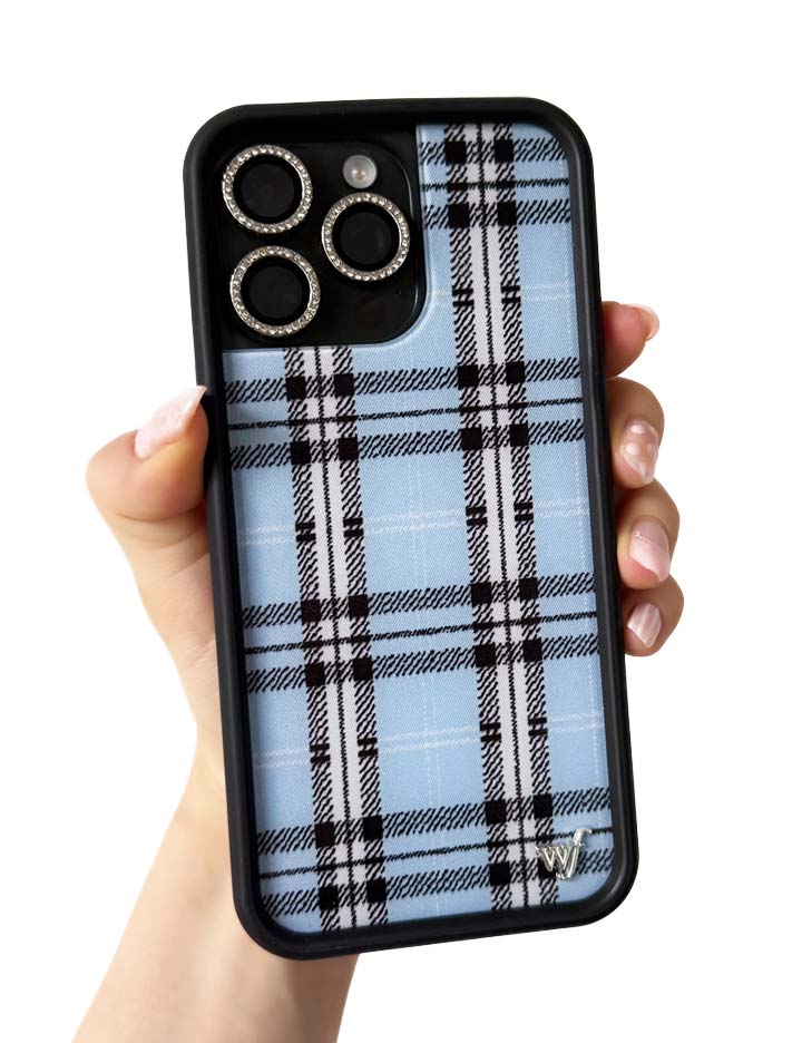 Hand Pic Image 01 Blue Plaid iPhone Case