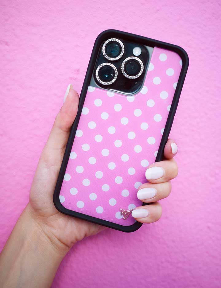 Hand Pic Image 01 Pink Polka Dot iPhone Case