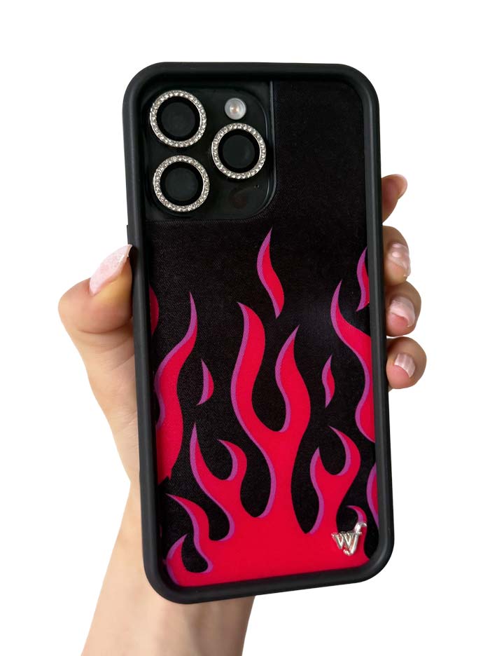 Hand Pic Image 01 Red Flames iPhone Case