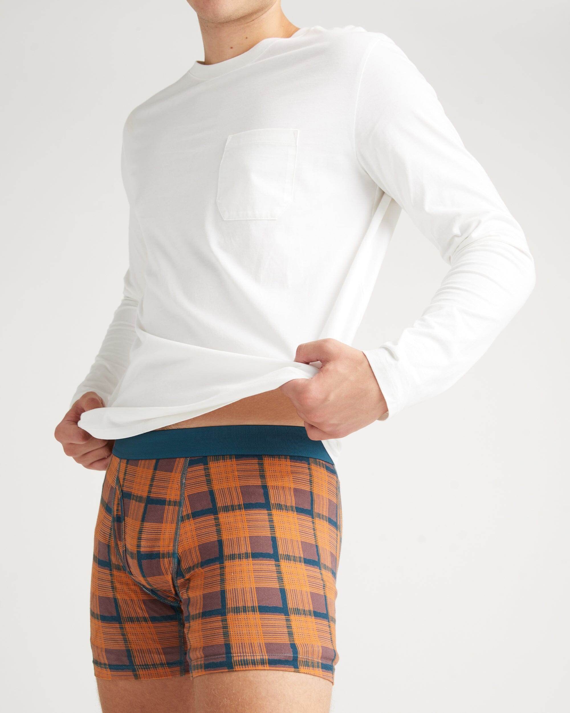 Richer Poorer - Mens Pima Long Sleeve Pocket Tee - White -