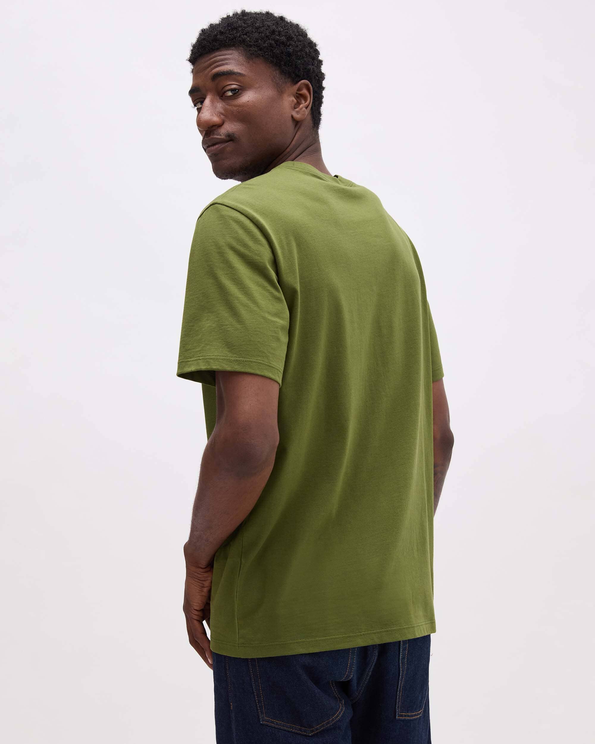Richer Poorer - Mens Pima Pocket Tee - Cypress -