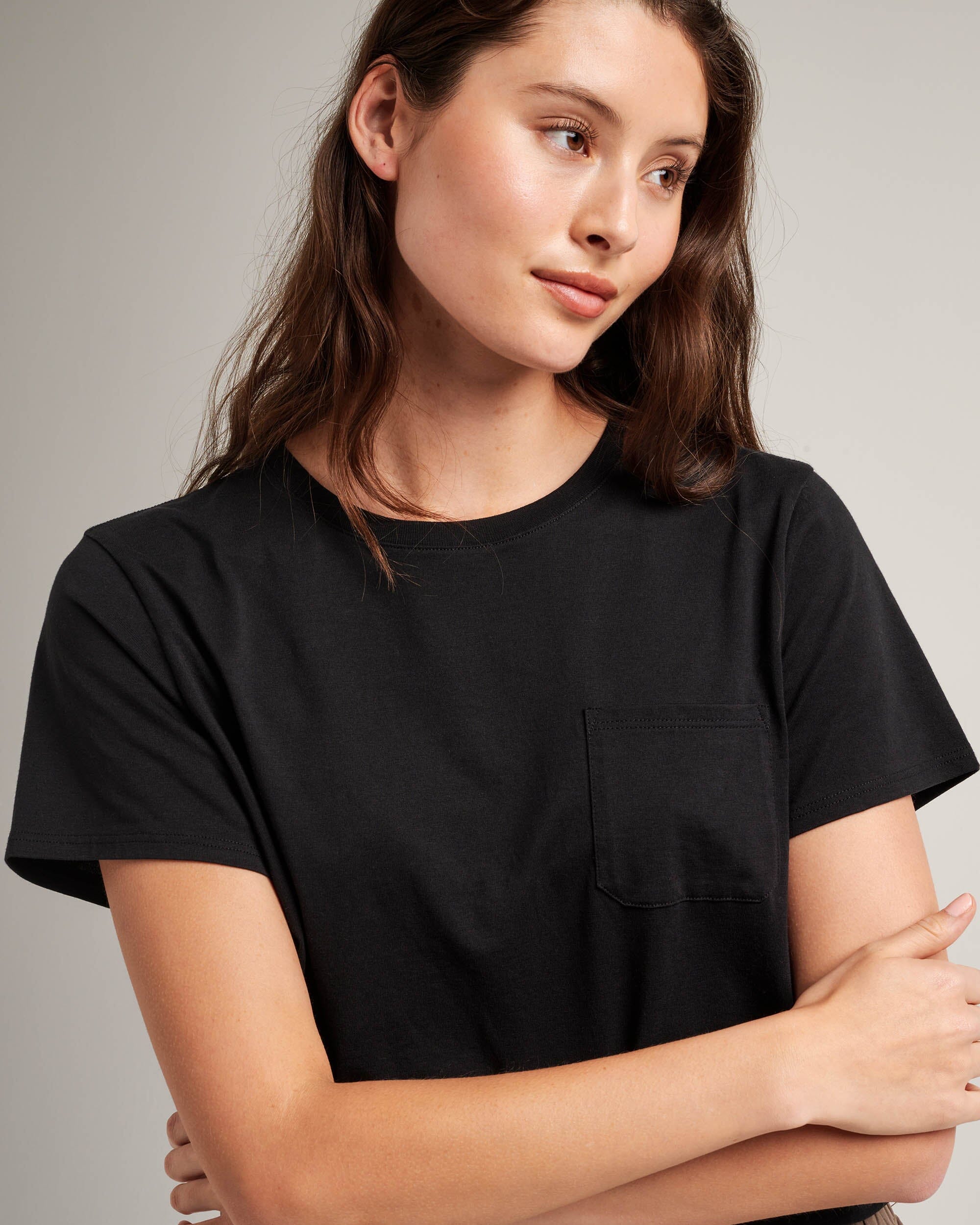 Richer Poorer - Pima Boxy Crop Tee - Black -