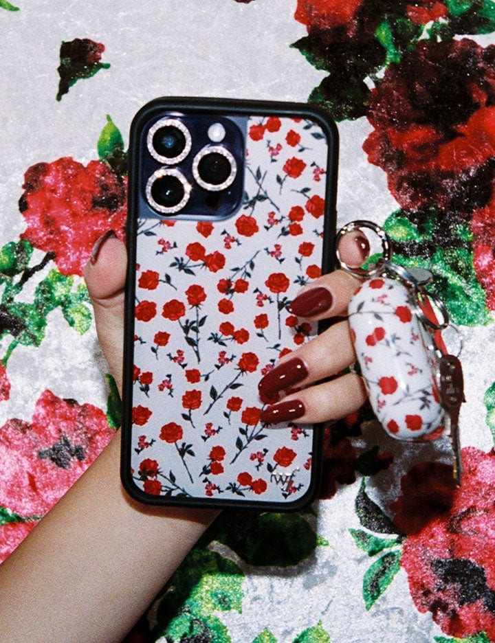 Lifestyle Image 02 Red Roses Airpods iPhone Case
