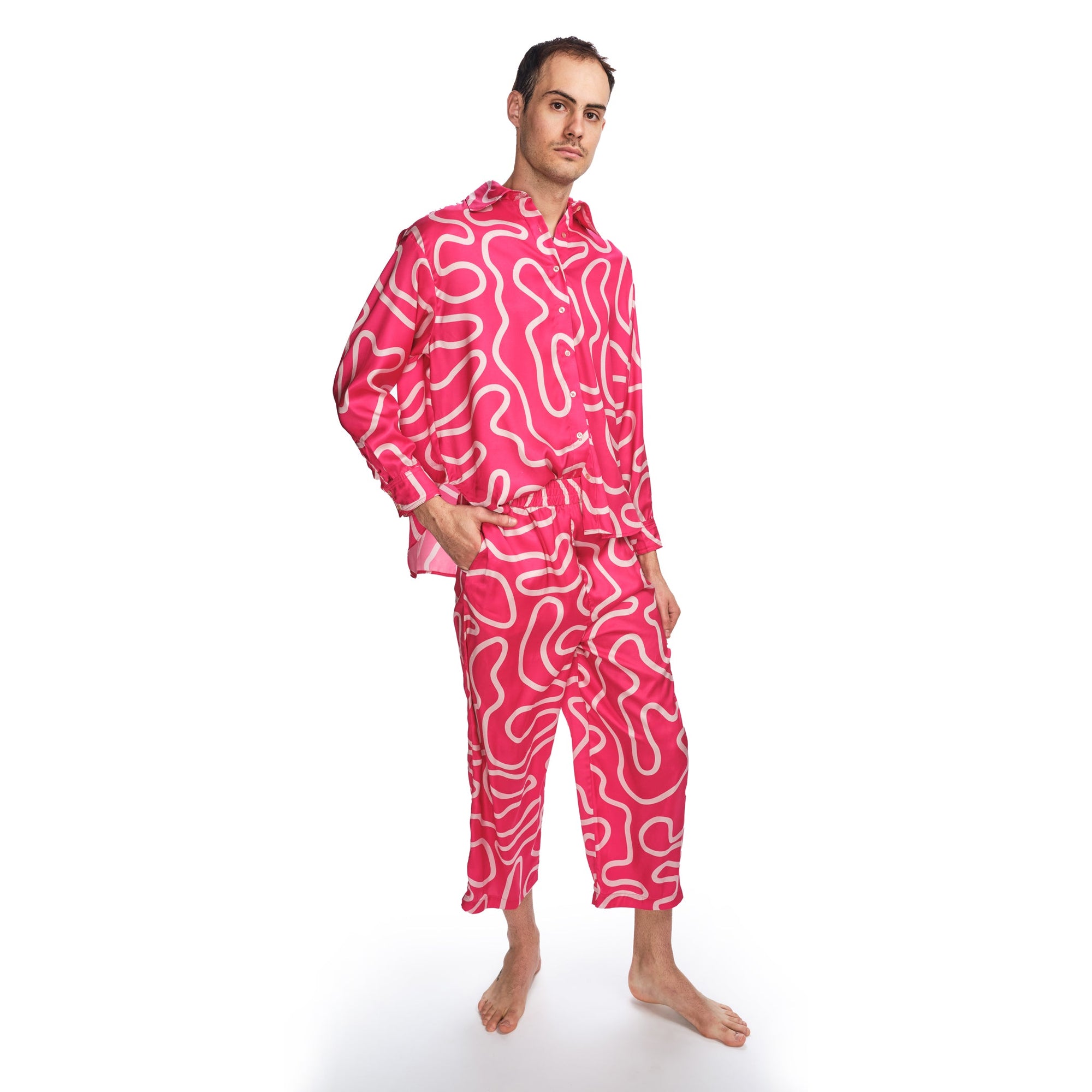 Boyko - Blake Blouse - Hot Pink Squiggle -