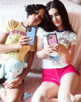 Supporting Image 03 Pink Gingham Hearts iPhone Case