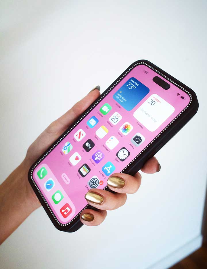 Supporting Image 04 Mini Bling Screen Protector iPhone Case