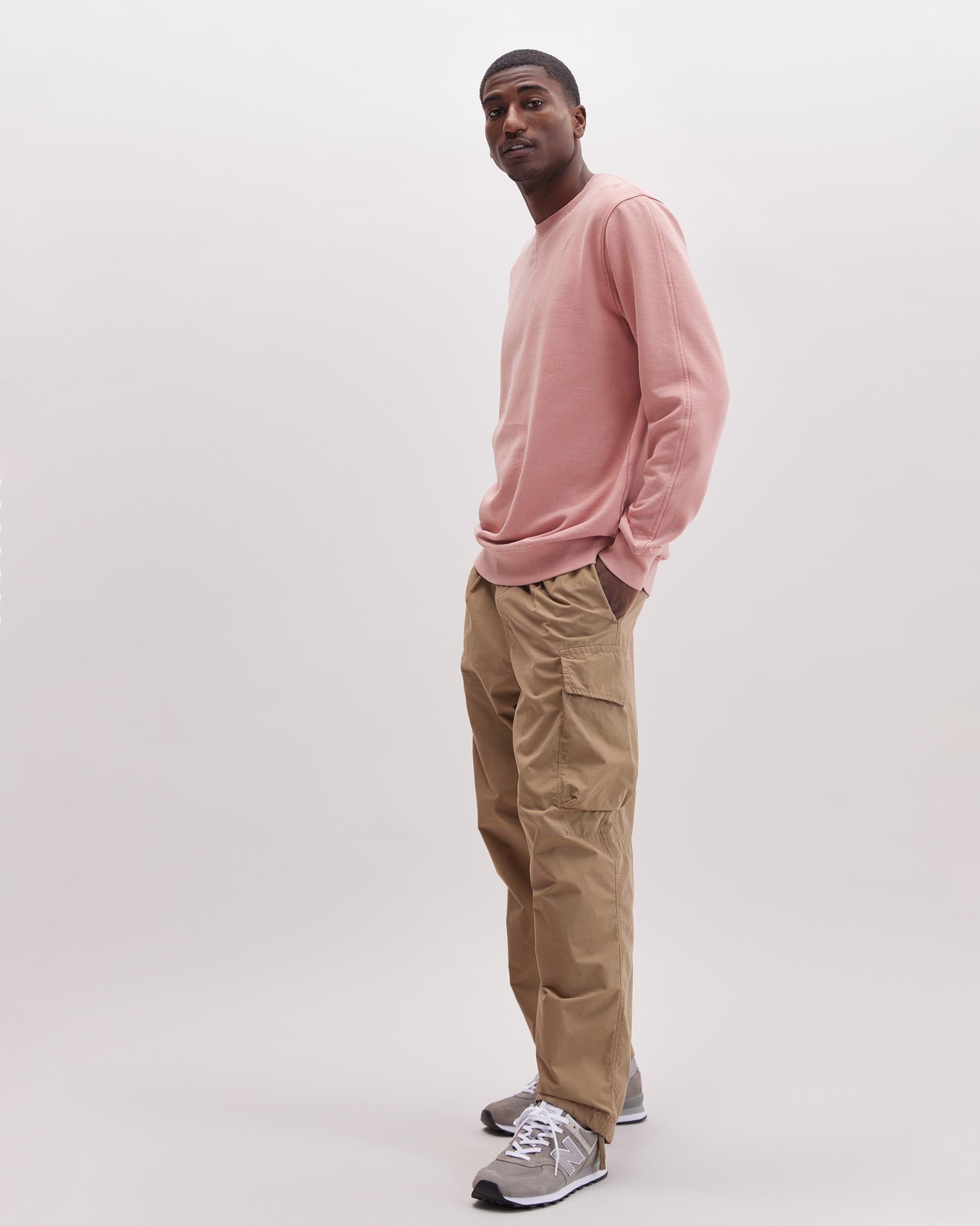 Richer Poorer - Mens Recycled Fleece Sweatshirt - Mineral Pink Sands -