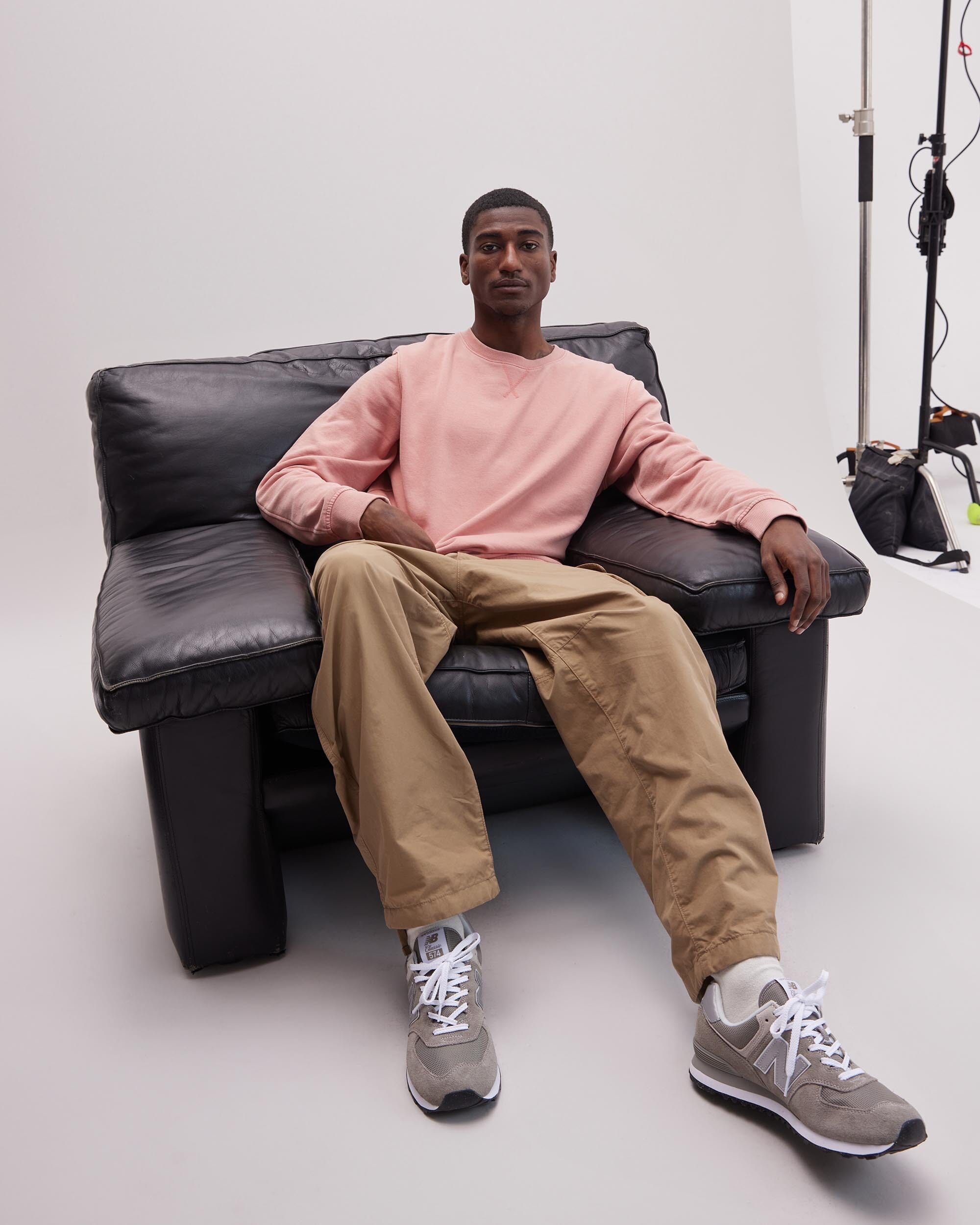 Richer Poorer - Mens Recycled Fleece Sweatshirt - Mineral Pink Sands -