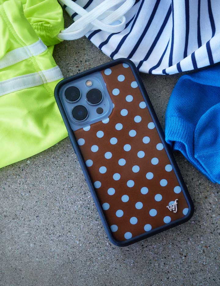Supporting Image 05 Polka Dot | Brown and Blue iPhone Case