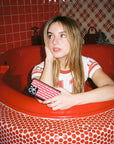 Supporting Image 05 Red Gingham Hearts iPhone Case