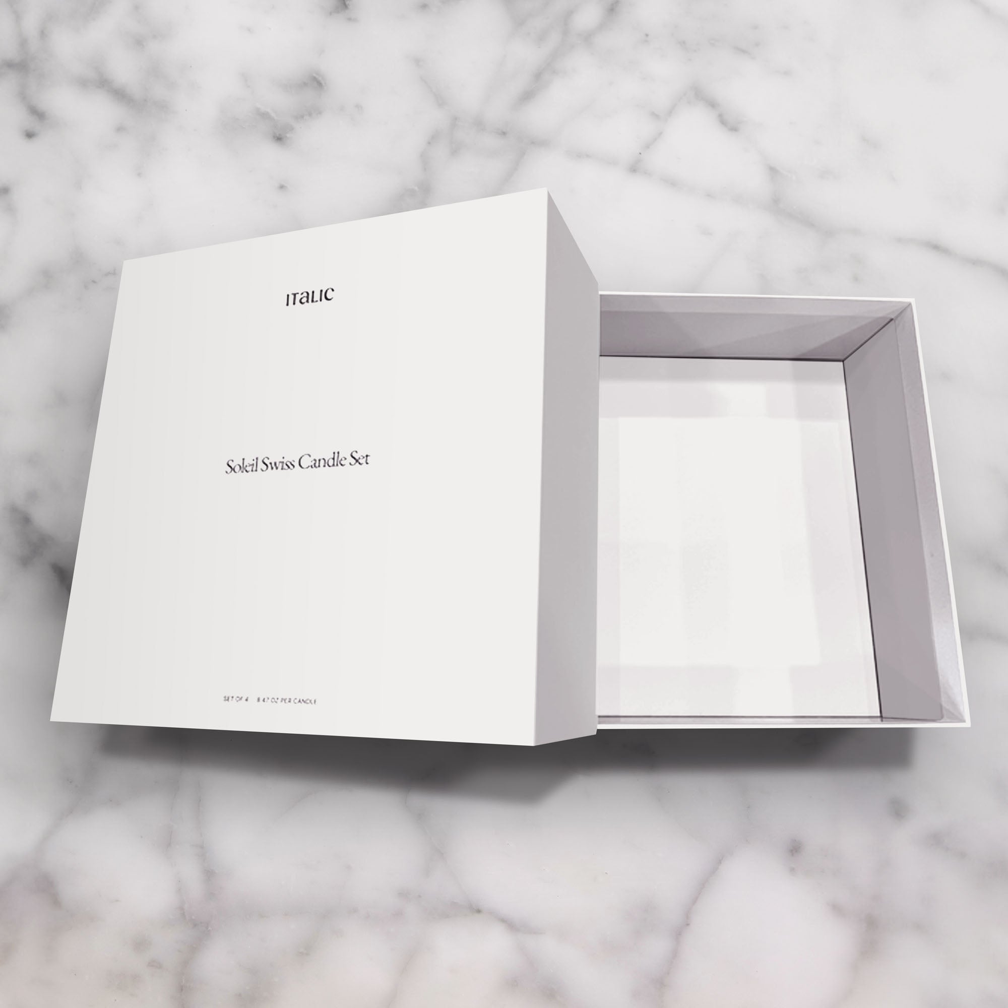 Italic - Noir Swiss Scented Glass Candle Sets -