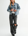 Jemina Denim - The Aura Cropped Denim Jacket -
