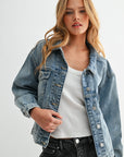 Jemina Denim - The Aura Cropped Denim Jacket -